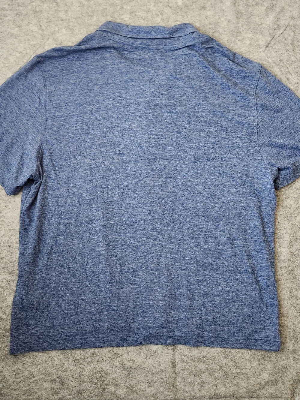 Banana Republic Linen Blend Standard Pintuck Polo Knit Shirt Men's 2XL Blue Cool